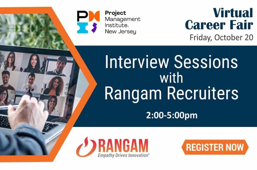 Project Management Institute, NJ, Virtual Career Fair, Friday October 20